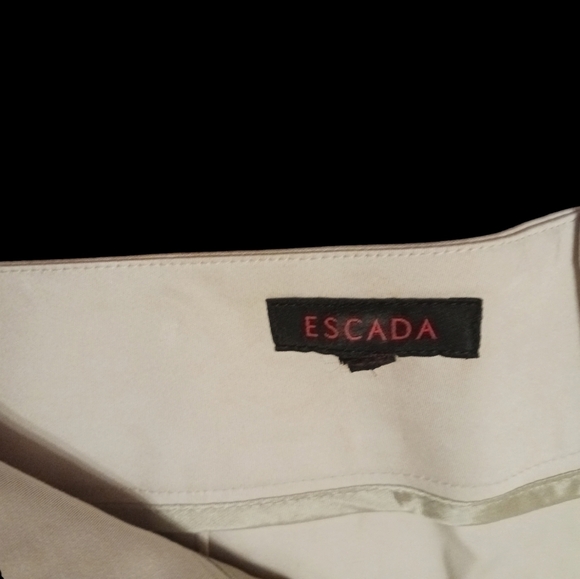 Escada Cotton Elastane Wide Leg Trousers Plus Size Ladies 36 Waist Old Money - Picture 4 of 6